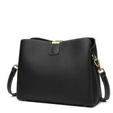 Large-Capacity Bucket Shoulder Bag With Rivets - Shah S. Sahota